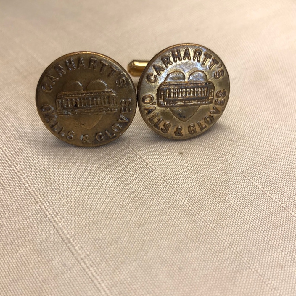Vintage Brass Button Cufflinks
